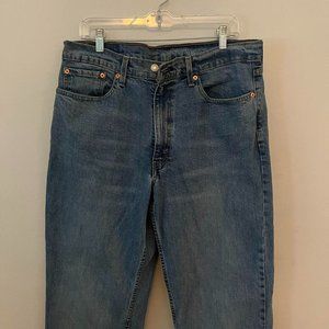levi’s 550 medium wash high rise jeans